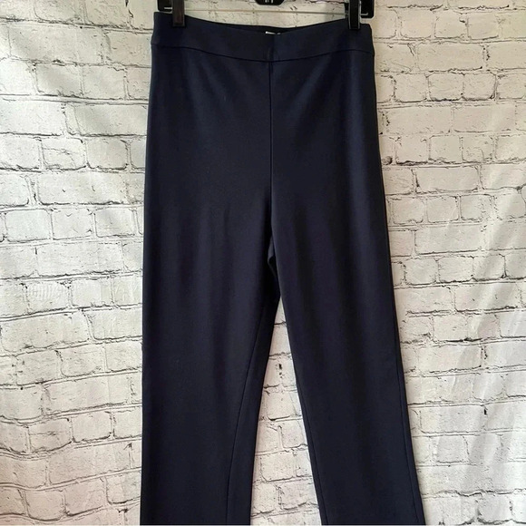 Chloe Kristyn Navy Blue‎ High Rise Pull On Business Casual Pants Size Medium - Picture 4 of 7